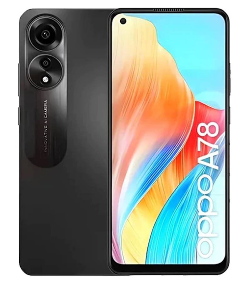 Oppo A78 4G Released 2023, July 10, 180g, 7.9mm thickness, Android 13, ColorOS 13.1, 128GB/256GB storage, microSDXC, 6.43"1080x2400 pixels, 50MP1080p, 8GB RAMSnapdragon 680 4G, 5000mAh67W
