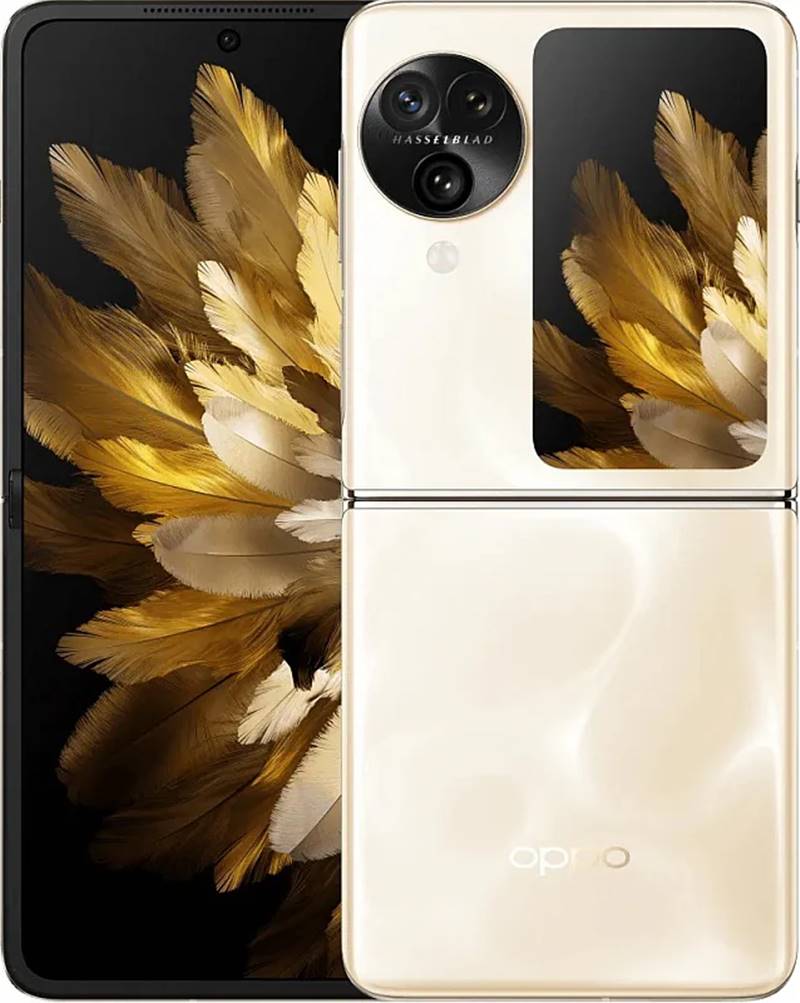 Oppo Find N3 Flip Released 2023, September 08, 198g, 7.8mm thickness, Android 13, ColorOS 13.2, 256GB/512GB storage, no card slot, 6.8"1080x2520 pixels, 50MP2160p, 12GB RAMDimensity 9200, 4300mAh44W