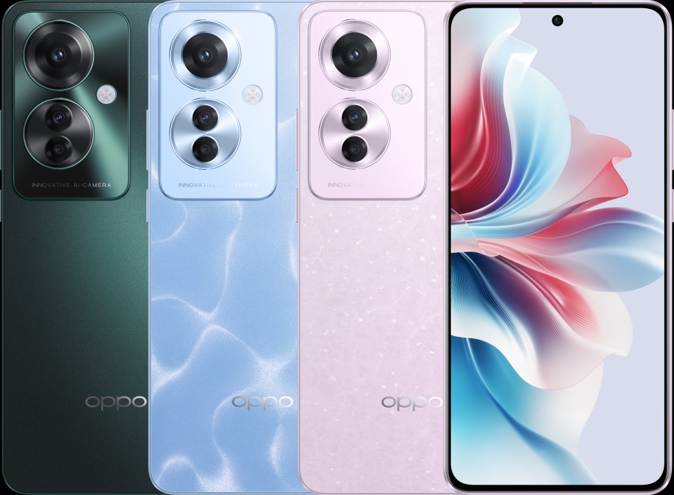 Oppo Reno11 F Released 2024, February 08, 177g, 7.5mm thickness, Android 14, ColorOS 14, 256GB storage, microSDXC, 6.7"1080x2412 pixels, 64MP2160p, 8GB RAMDimensity 7050, 5000mAh67W
