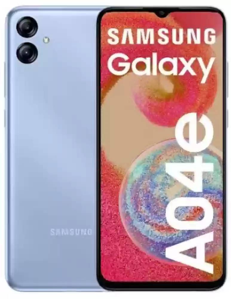 Samsung Galaxy A04e Released on 2022, November 07, 188g, 9.1mm thickness, Android 12, One UI Core 4.1, 32GB/64GB/128GB storage, microSDXC, 6.5"720x1600 pixels, 13MP1080p, 2-4GB RAMHelio P35, 5000mAhLi-Po