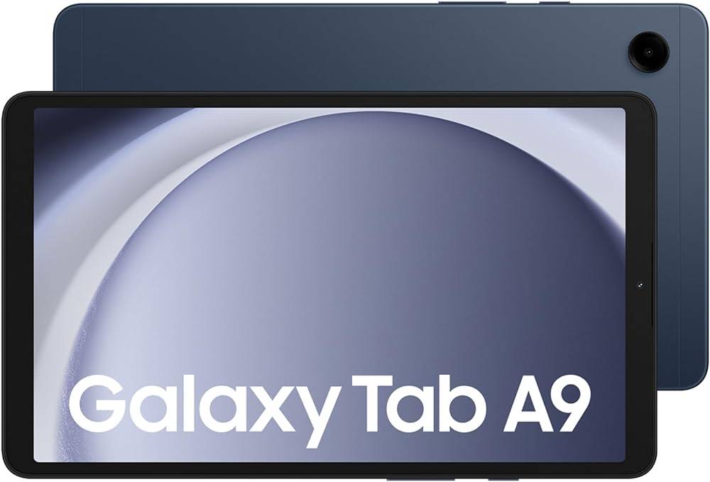 Samsung Galaxy Tab A9 Released on 2023, October 05, 332g or 333g, 8mm thickness, Android 13, One UI 5.1, 64GB/128GB storage, microSDXC, 8.7"800x1340 pixels, 8MP1080p, 4/8GB RAMHelio G99, 5100mAhLi-Po