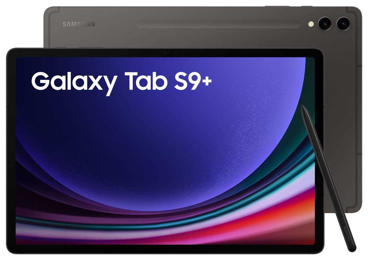 Samsung Galaxy Tab S9+ Released on 2023, August 11, 586g (581g Wi-Fi), 5.7mm thickness, Android 13, up to Android 14, One UI 6, 256GB/512GB storage, microSDXC, 12.4"1752x2800 pixels, 13MP2160p, 12GB RAMSnapdragon 8 Gen 2, 10090mAhLi-Po