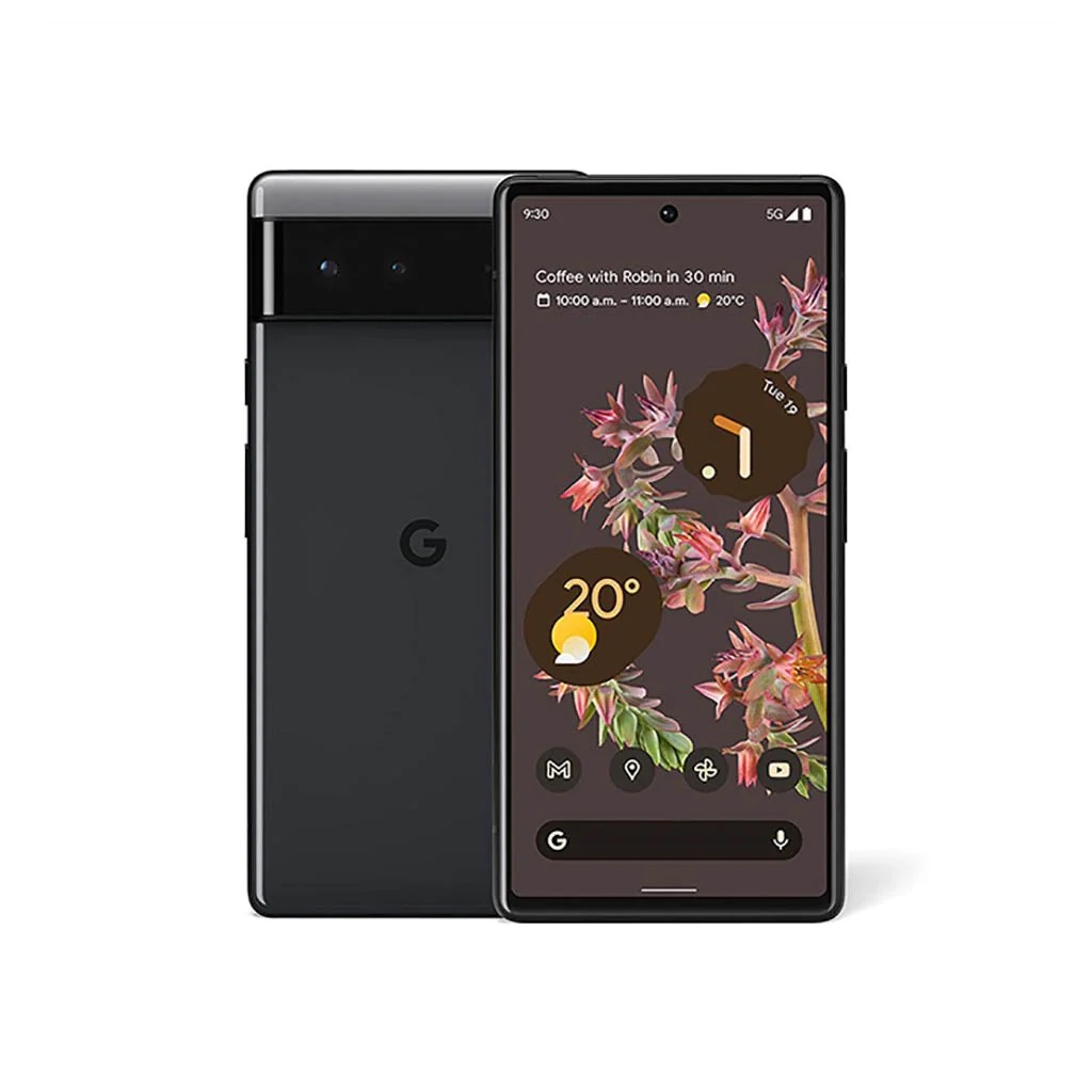 Google Pixel 6 Released 2021, October 28, 207g, 8.9mm thickness, Android 12, up to Android 14, 128GB/256GB storage, no card slot, 6.4"1080x2400 pixels, 50MP2160p, 8GB RAMGoogle Tensor, 4614mAhPD3.021W