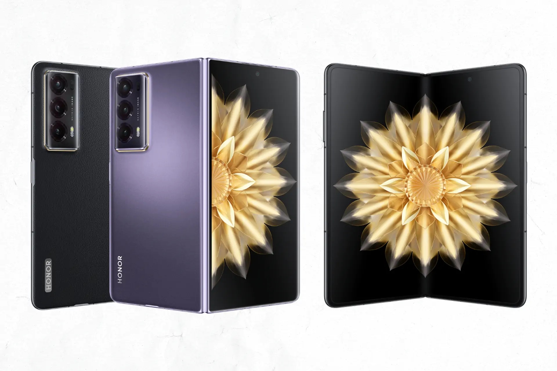 Honor Magic V2 Released 2023, July 27, 231g or 237g, 4.7mm thickness, Android 13, MagicOS 7.2, 256GB/512GB/1TB storage, no card slot, 7.92"2156x2344 pixels, 50MP2160p, 16GB RAMSnapdragon 8 Gen 2, 5000mAh66W