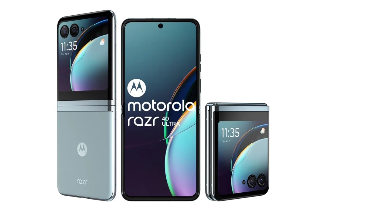 Motorola Razr 40 Ultra Released 2023, June 05, 184.5g or 188.5g, 7mm thickness, Android 13, planned upgrade to Android 14, 256GB/512GB storage, no card slot, 6.9"1080x2640 pixels, 13MP2160p, 8/12GB RAMSnapdragon 8+ Gen 1, 3800mAh30W5W