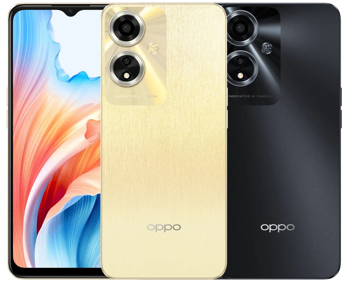 Oppo A59 Released 2023, December 25, 187 g, Android 13, ColorOS 13.1, 128GB storage, microSDXC, 6.56"720x1612 pixels, 13MP1080p, 4/6GB RAMDimensity 6020, 5000mAh33W