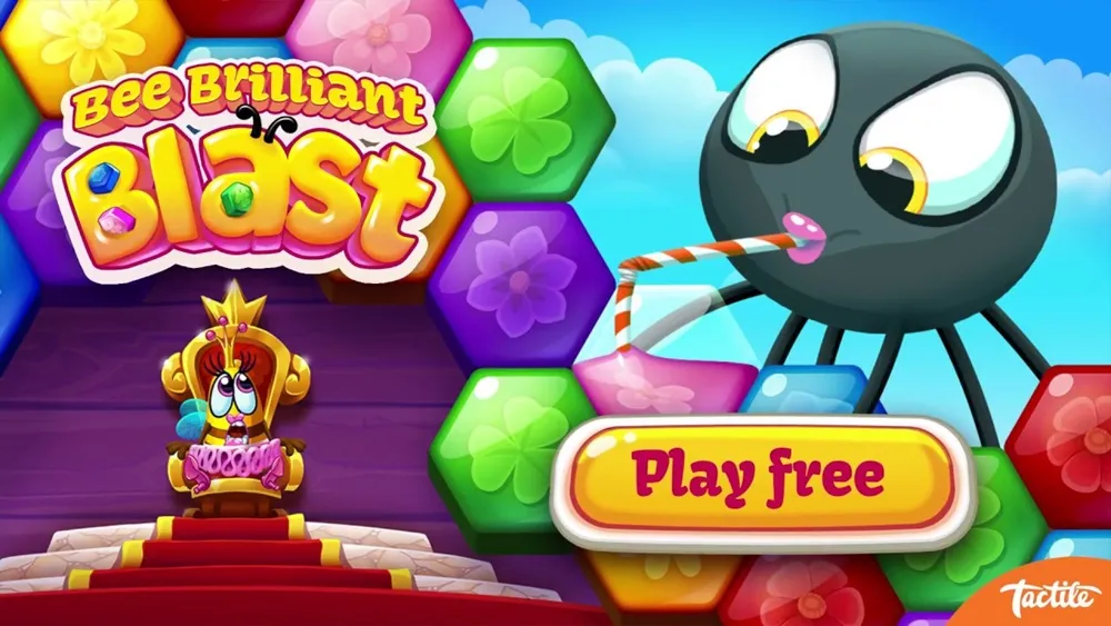 Bee Brilliant Blast : A Colorful Match-3 Adventure