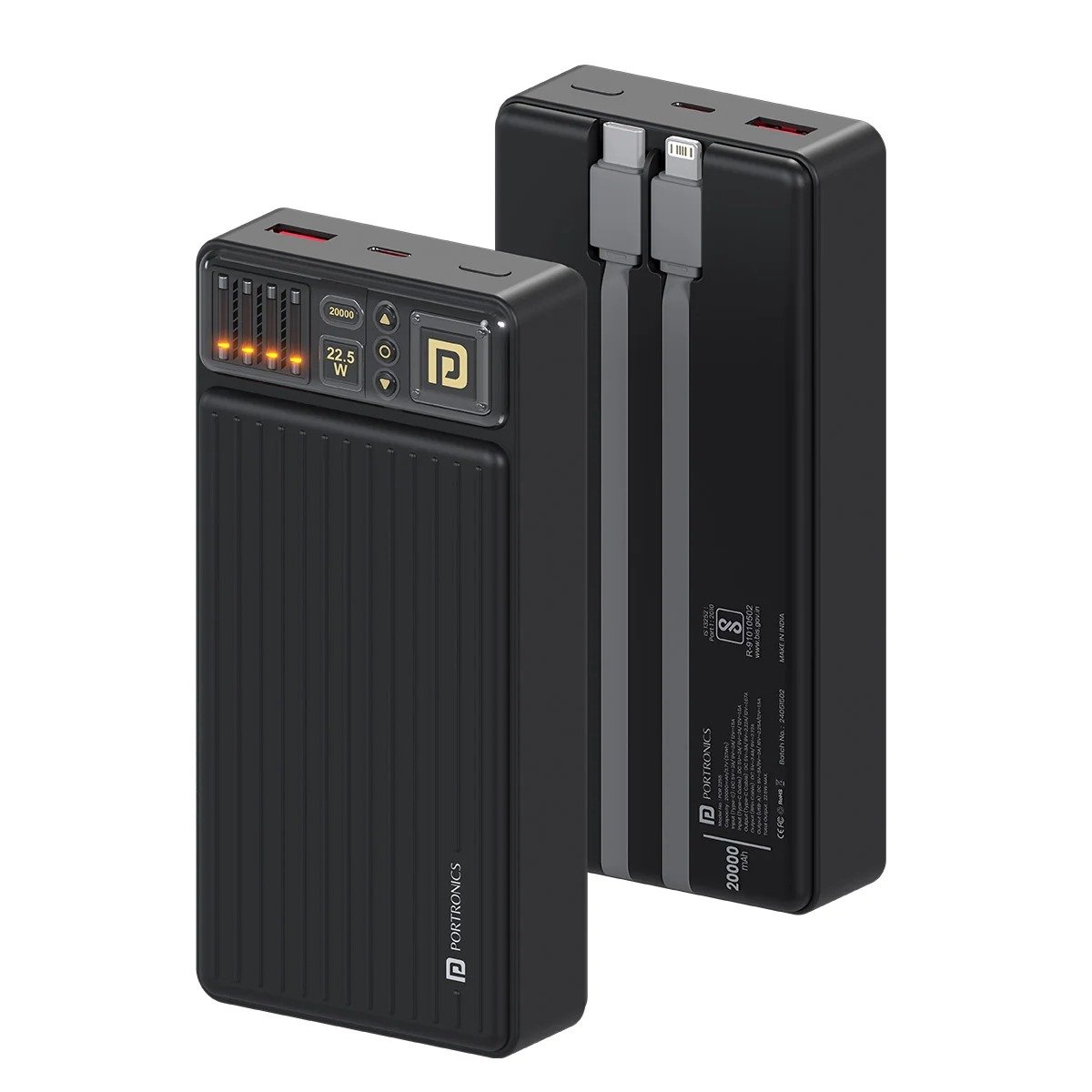 Portronics Luxcell Bind 20K Power Bank: Affordable, High-Capacity Charging Solution
