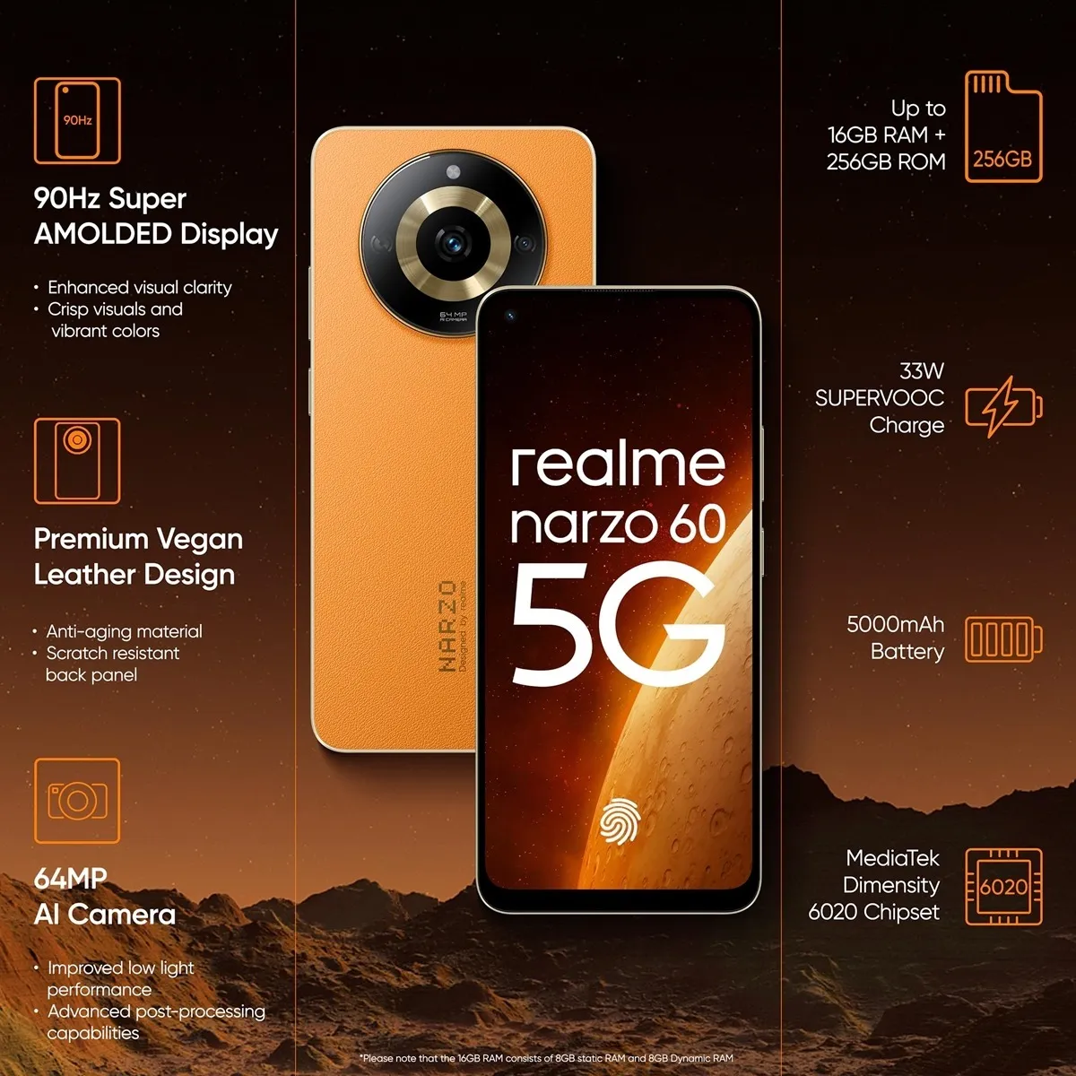 Realme Narzo 60 5G: A Feature-Packed Smartphone with SuperVOOC Charging at an Affordable Price