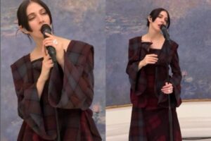 Caroline Polachek gave a special performance at Paris’ Musée de l’Orangerie on Friday (18)