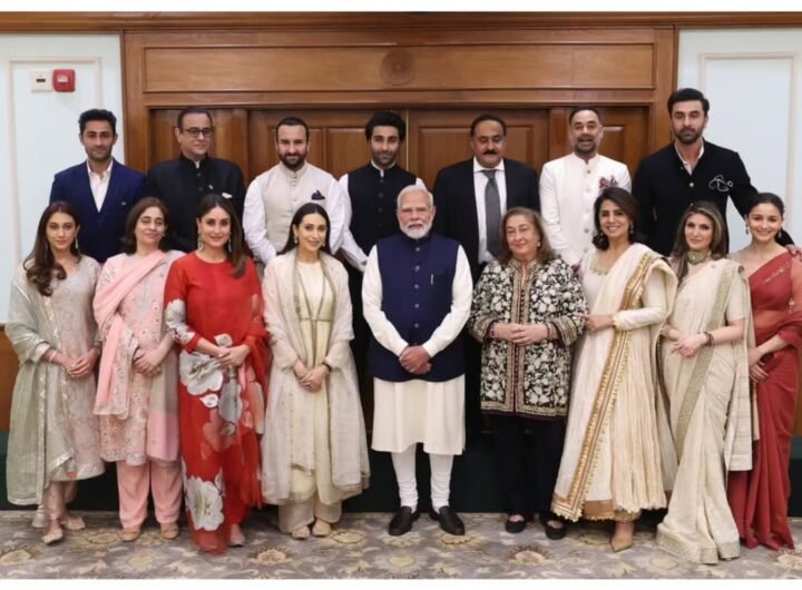 PM Modi Poses with Kareena Kapoor, Saif Ali Khan, Ranbir Kapoor, Alia Bhatt, and Family