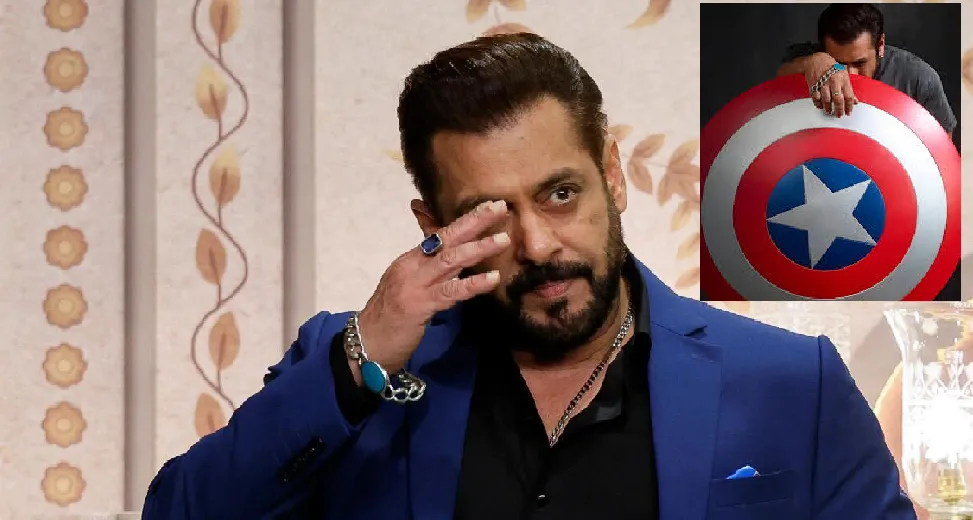 Salman Khan Poses with Captain America Shield ?? His Exciting New Collaboration with Marvel!