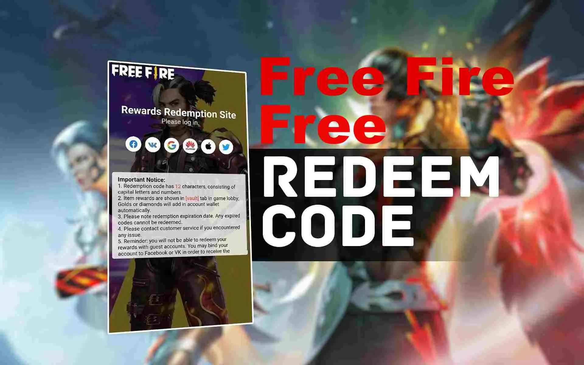 Free Fire Max Redeem Code and Rewards, Guide to Redeem Codes June 2025