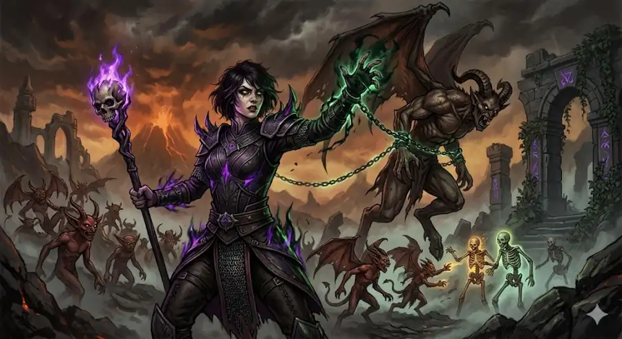 Diablo IV Warlock Class ,Skills, Mechanics, and Gameplay