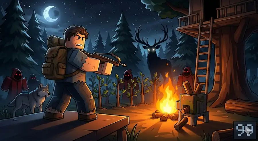 How to Survive to Night 99 in The Forest Roblox