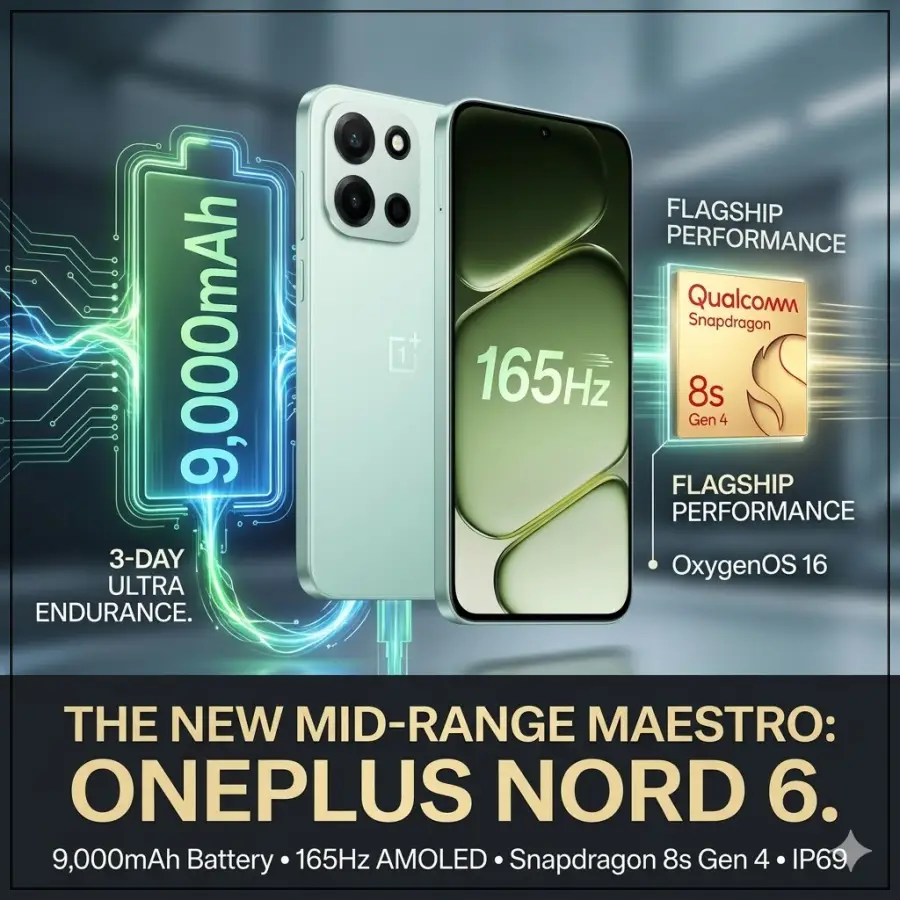 OnePlus Nord 6: A Mid-Range Powerhouse with a Massive 9,000mAh Battery