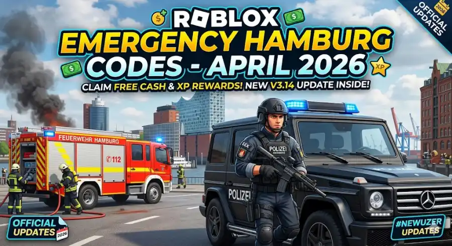 Roblox Emergency Hamburg codes 2026, Cash & XP Rewards