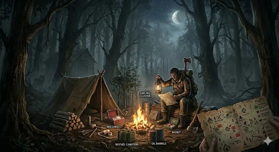  Survive 99 Nights in the Forest Secret Loot Spots & Smart Survival 