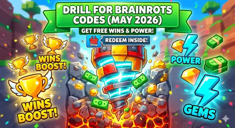 Roblox Drill for Brainrots Codes May 2026 Free Gems, Wins, and Power Boosts