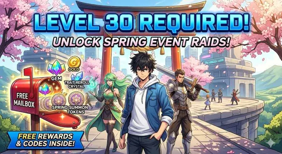 Anime Vanguards Spring Update All Active Codes, Level 30 Requirements, Free Mailbox Rewards 