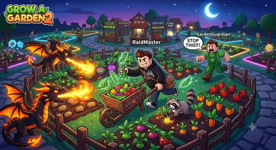 Grow a Garden 2 Stealing Mechanics Tutorial Best Raiding, Defense, Pets and Wheelbarrow 