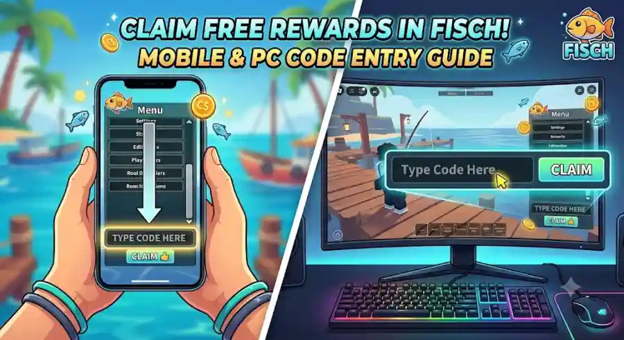 How to Enter Fisch Codes on Roblox in 2026 Complete Mobile and PC  for Free Cash, Rod Skins, Bait and Rewards
