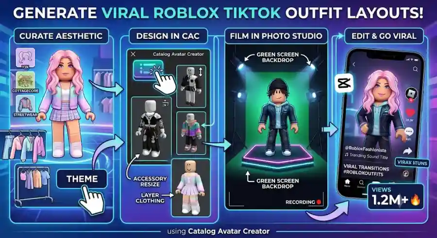 How to Use Catalog Avatar Creator to Create Viral TikTok Outfit Layouts The Complete Roblox Fashion Content