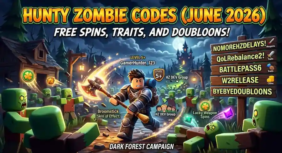 Hunty Zombie Codes June 2026 Complete List of Free Spins, Traits, Doubloons and Rewards