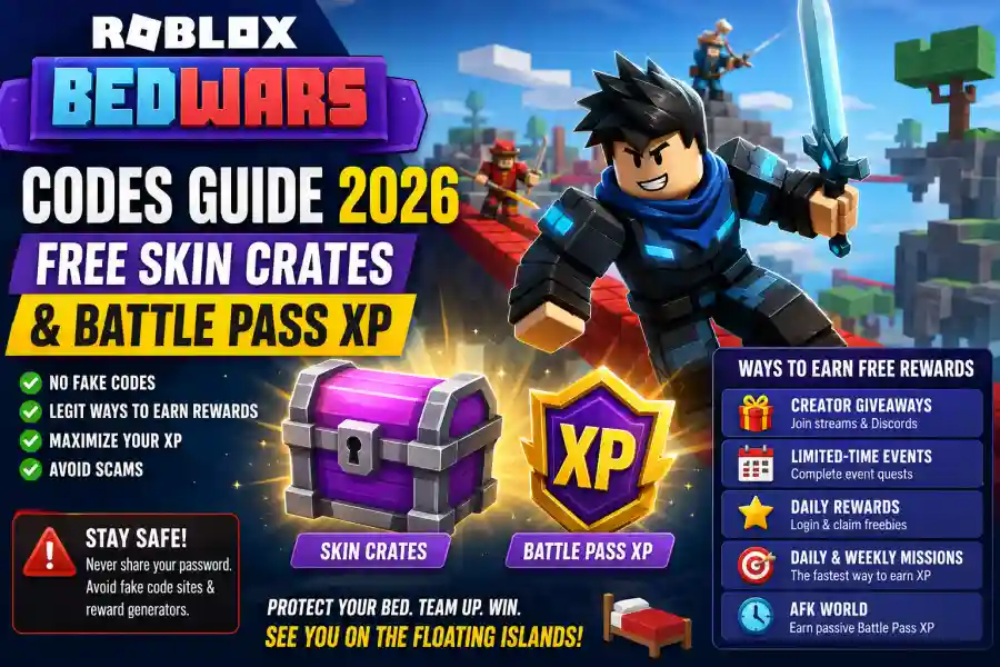 Roblox BedWars Codes 2026 How to Get Free Skin Crates, Battle Pass XP and Legit Rewards