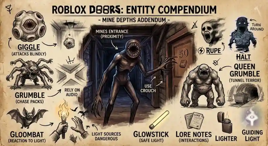 The Roblox DOORS Survival 2026 Every Entity Explained, Hotel and Mines  and Expert to Stay Alive