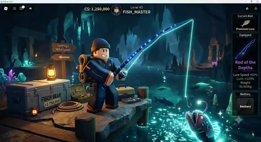 Roblox Fisch Equipment Upgrades Best Rods, Reels, Gear Progression and End-Game Fishing Builds