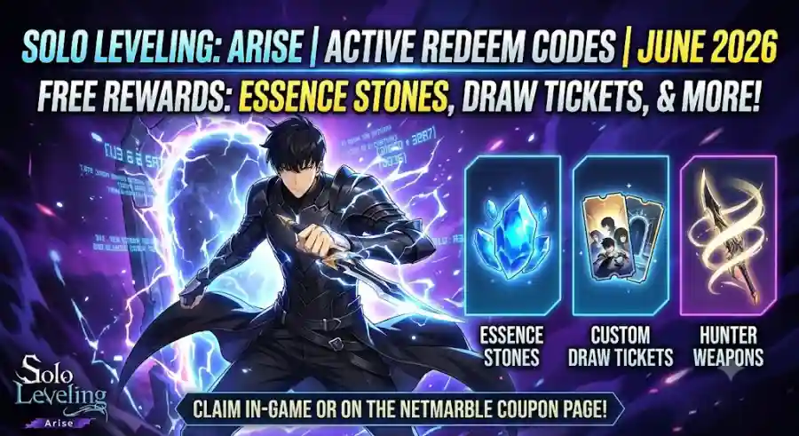 Solo Leveling Arise Redeem Codes June 2026 Claim Free Draw Tickets, Upgrade Materials and Valuable Rewards