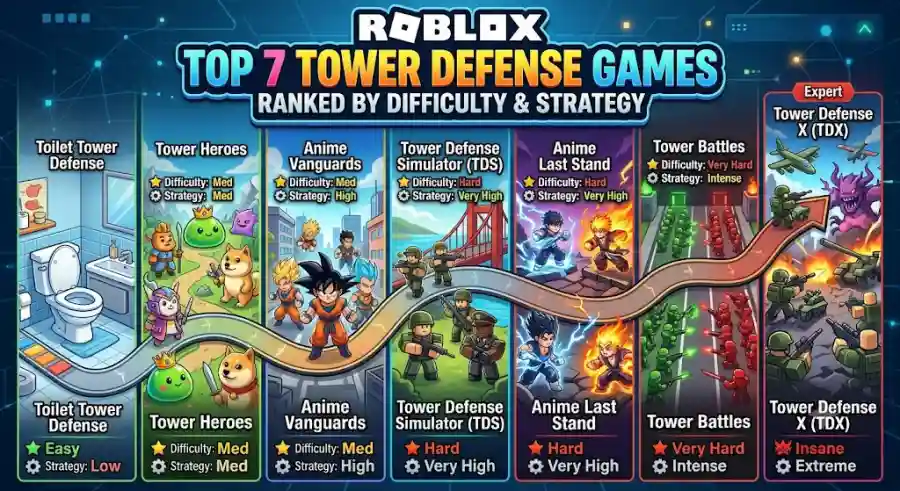 Top 7 Roblox Tower Defense Games Ranked by Difficulty in 2026 From Casual Strategy to Hardcore Tactical Warfare
