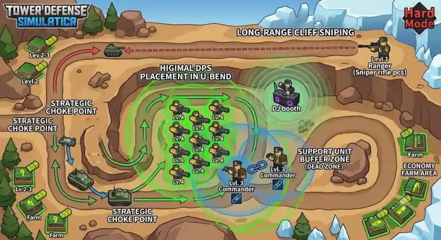 How to Use the Best Unit Placements in Tower Defense Simulator to Beat Hard Mode Every Time