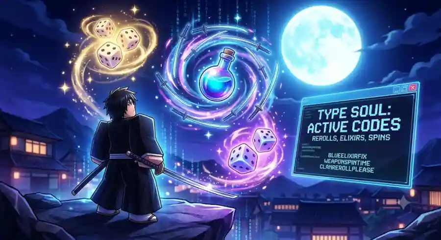 Type Soul Codes June 2026 Active Free Clan Rerolls, Blue Elixirs, Weapon Spins and Complete 