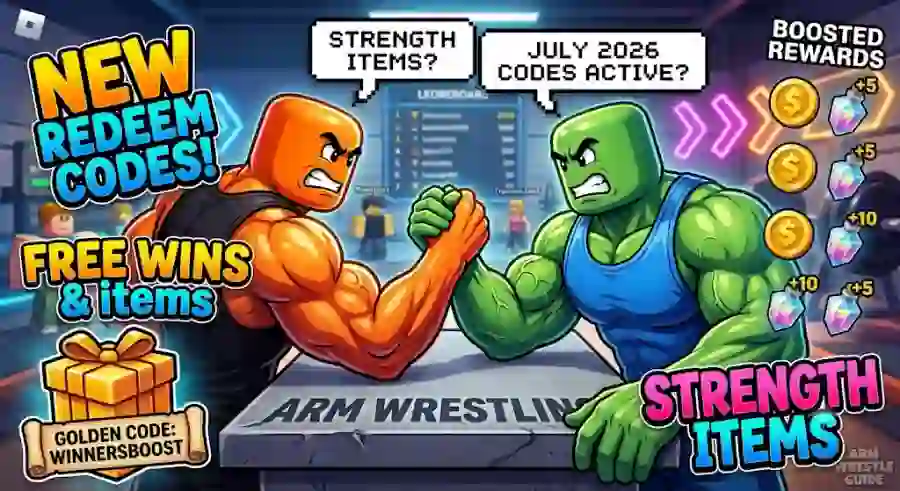 +1 Muscle to Arm Wrestle Codes July 2026 Free Strength Boosts, Wins and Exclusive Rewards
