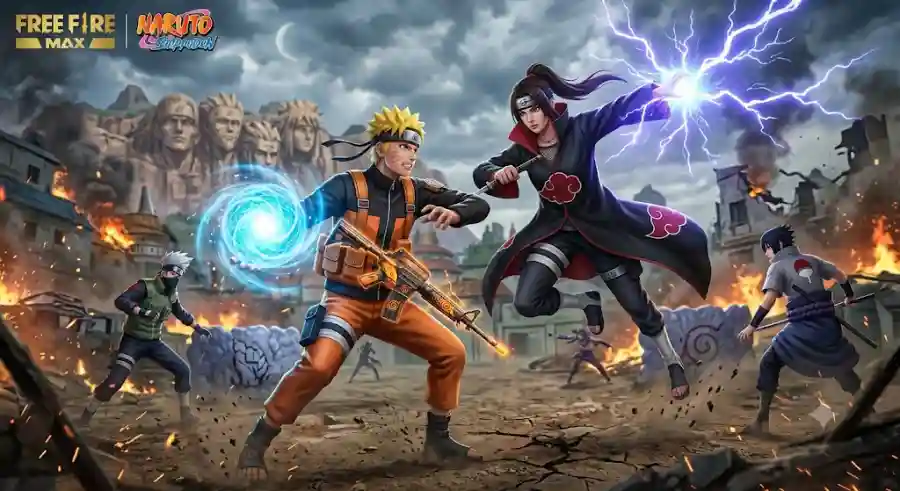 Free Fire MAX x Naruto Shippuden Crossover Anime Battle Royale Experience Arrives
