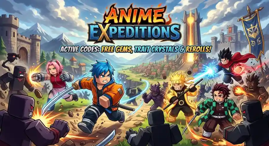 Roblox Anime Expeditions Codes Free Trait Crystals, Gems and Rerolls