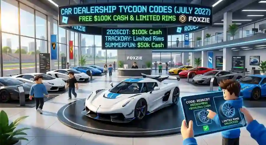 Car Dealership Tycoon Codes July 2026 Free $100K Cash, Rare Cars and Limited Rewards