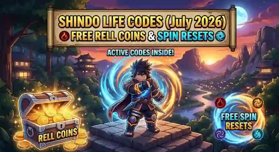Shindo Life Codes July 2026 All Active Codes for Free Spins, RELL Coins and Bloodline Bag Rewards
