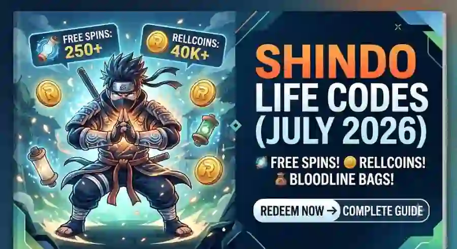 Shindo Life Codes July 2026 Claim Free Spins, RELLcoins, Bloodline Bags and More