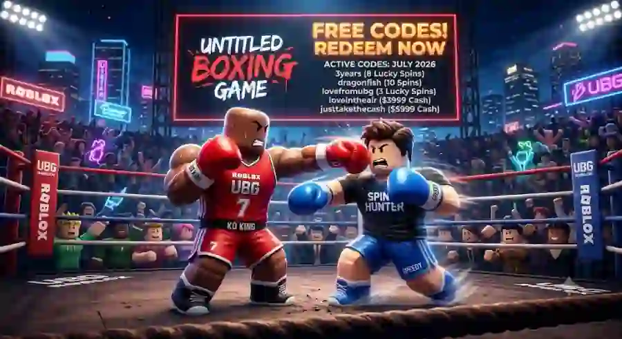Untitled Boxing Game Codes July 2026 Claim Free Spins, Lucky Spins, Cash and Emotes in Roblox UBG