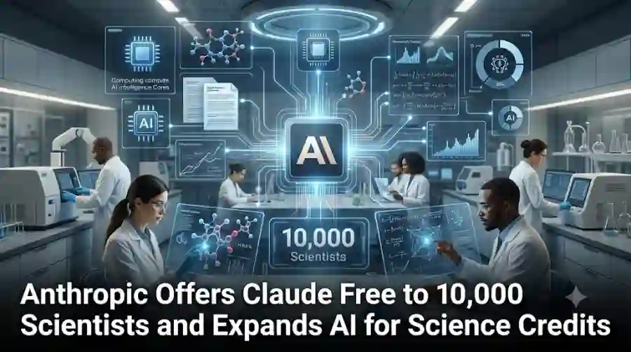 Anthropic Offers Claude Free to 10,000 Scientists and Expands AI for Science Credits