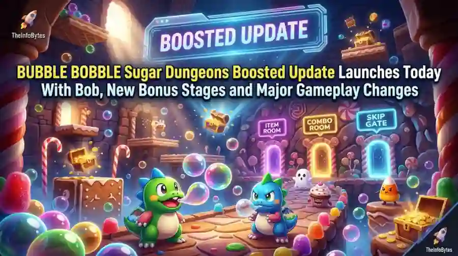 BUBBLE BOBBLE Sugar Dungeons Boosted Update Launches Today With Bob, New Bonus Stages and Major Gameplay Changes