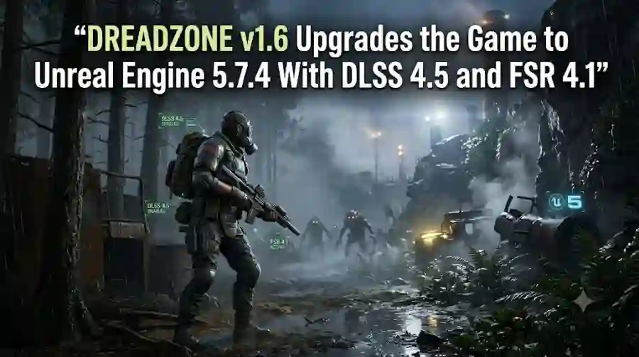 DREADZONE v1.6 Upgrades the Game to Unreal Engine 5.7.4 With DLSS 4.5 and FSR 4.1