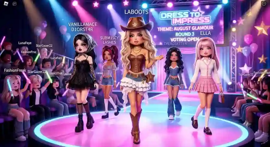 Dress To Impress (DTI) August Outfit Ideas Best Runway Looks, Layering Hacks and Codes