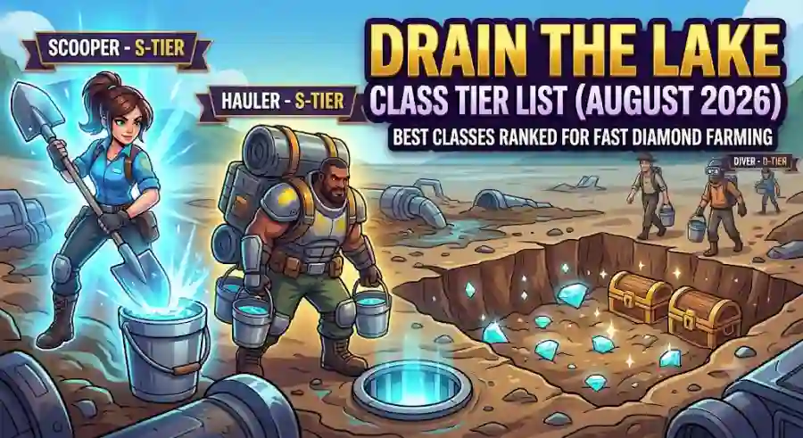 Roblox Drain the Lake Class Tier List August 2026 Best Classes for Fast Diamond Farming