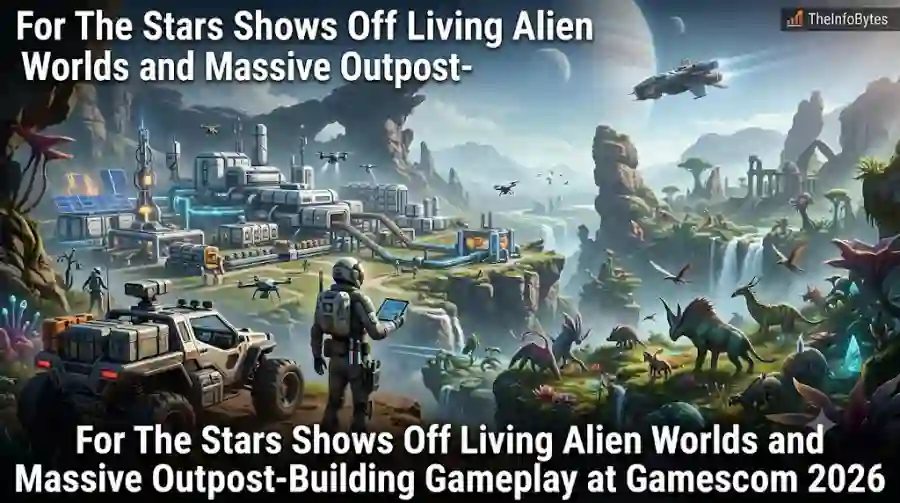 For The Stars Shows Off Living Alien Worlds and Massive Outpost-Building Gameplay at Gamescom 2026