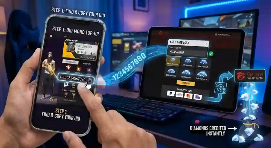 Free Fire Diamond UID Top-Up 2026 Safe Methods, Trusted Platforms and Scam Myths Explained