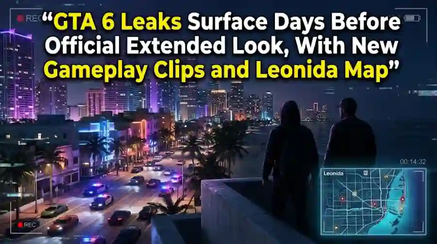 GTA 6 Leaks Surface Days Before Official Extended Look, With New Gameplay Clips and Leonida Map